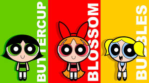 Powerpuff Girls Cartoon Collage Wallpaper