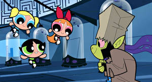 Powerpuff Girls With Mojo Jojo Wallpaper