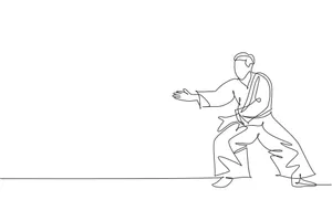 Practitioner Demonstrating Aikido Stance Wallpaper