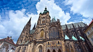 Prague Vitus Cathedral Close-up Wallpaper