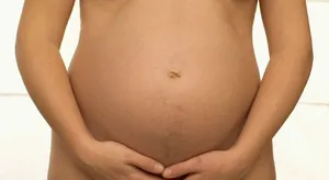 Pregnant Belly White Background Mother Wallpaper