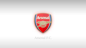 Premier League Arsenal Emblem In White Wallpaper