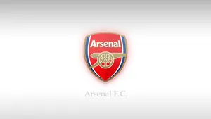 Premier League Arsenal Emblem In White Wallpaper