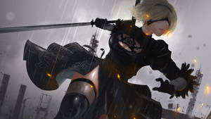 Prepare For Battle; 2b From Nier Automata Wallpaper