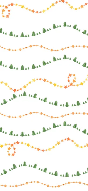 Preppy Christmas Lights Wallpaper