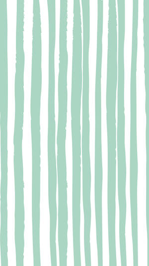 Preppy Mint Stripes Wallpaper