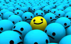 Preppy Smiley Face 3d Balls Wallpaper