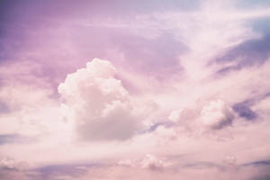 Pretty Background Pink Sky Clouds Wallpaper