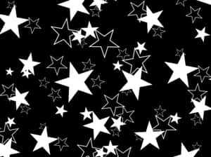 Pretty Black White Stars Wallpaper