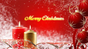 Pretty Christmas Wallpaper In Red Wallpaper