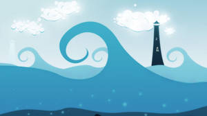 Pretty Lighthouse Illustration Wallpaper