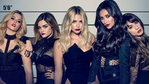 Pretty Little Liars In Black Dresses Wallpaper