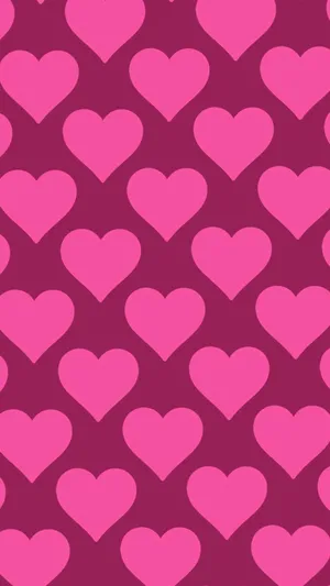 Pretty Pattern Pink Hearts Iphone Wallpaper