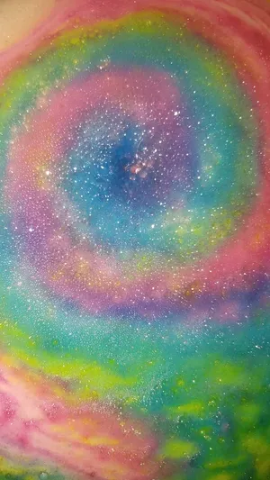 Pretty Rainbow Swirl Lock Screen Wallpaper