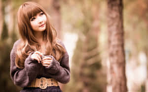 Pretty Teen Asian Girl Wallpaper