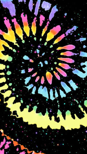 Pretty Tie Dye Black Wallpaper