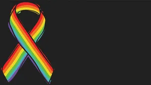 Pride Flag Ribbon Wallpaper