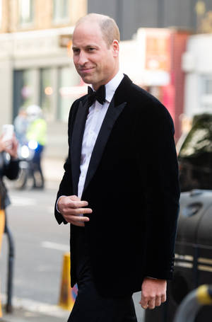 Prince William Dressed Elegantly In Black Bowtie Wallpaper