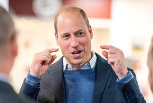 Prince William Engaged In Conversation Wallpaper