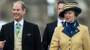 Princess Anne Walking With Prince Edward Wallpaper