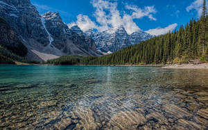 Pristine Lake And Mountains Clean 4k Wallpaper