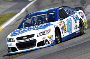 Professional Nascar Driver Aj Allmendinger On The Track Wallpaper