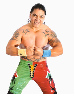 Professional Wrestler Posingin Ring Attire Wallpaper