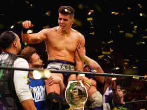 Professional Wrestler Sammy Guevara Victory Wallpaper