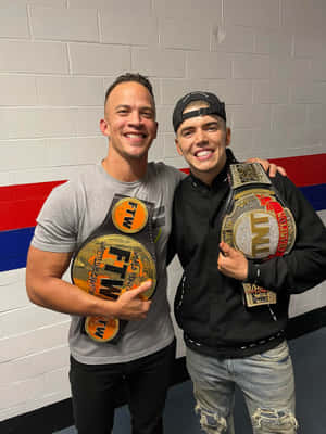 Professional Wrestlers Ricky Starks And Sammy Guevara Wallpaper