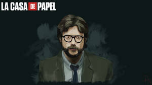 Professor Money Heist Graphic Paint Wallpaper