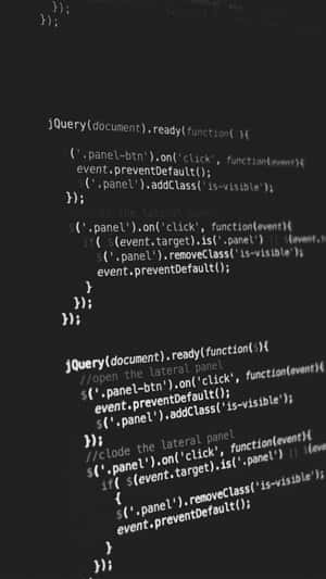Programming On The Go - A Modern Day Programmer Codes On His Iphone. Wallpaper