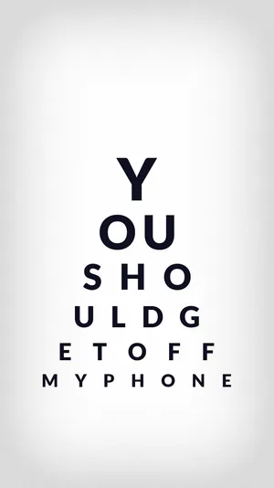 Protecting Phone Privacy With An Eye Chart Wallpaper