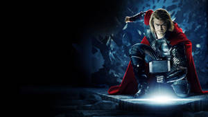 Protecting The World With His Powers And Mjolnir, Thor The Superhero Wallpaper