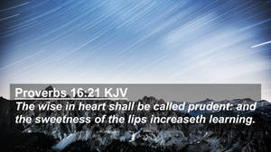 Proverbs 16:21 Prudent Star Trail Wallpaper