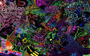 Psychedelic Doodle Artwork Wallpaper