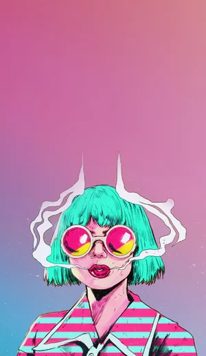 Psychedelic Grunge Artistic Expression Wallpaper