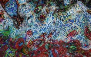 Psychedelic Grunge Explosion Of Colors Wallpaper