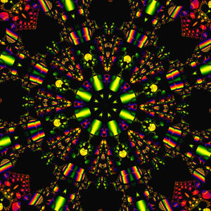 Psychedelic Kaleidoscope Fractal Pattern Wallpaper