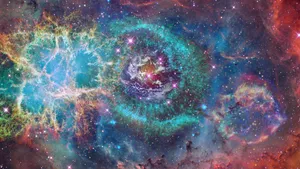 Psychedelic-style Colorful Universe Wallpaper