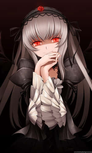 Psycho Anime Girl In A Fight Pose Wallpaper