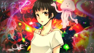 Psycho Pass Akane Colorful Art Wallpaper