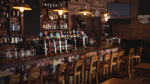 Pub Dim Lights Interior Photography Wallpaper