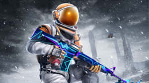 Pubg New State Astronaut With Gun In Winter Wallpaper