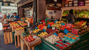 Public Market Fruits And Vegetables Wallpaper