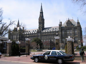 Public Safety Car On Georgetown University Wallpaper