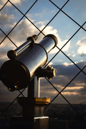 Public Viewing Telescope Sunset Wallpaper