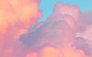 Puffy Pink Cloud Wallpaper