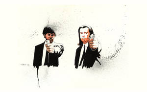 Pulp Fiction Vincent Vega Jules Winnfield Fan Art Wallpaper