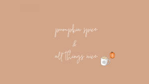 Pumpkin Spice Beige Aesthetic Desktop Wallpaper