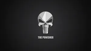 Punisher Logo In Grey Wallpaper